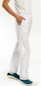 Tüm Lastikli Bayan Pantolon-BeyazHemşire Pantolonu | Tek Alt Pantolon | beyaz Pantolon 